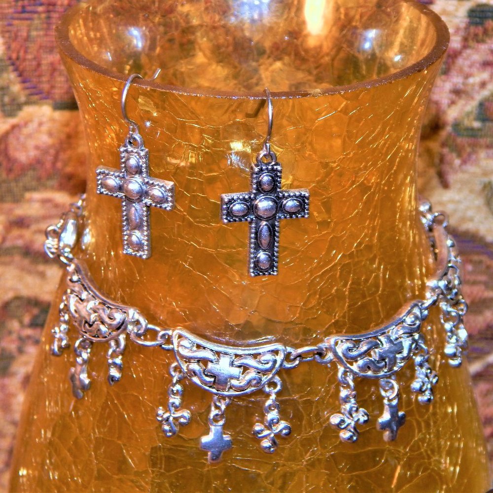 Wear Your Faith ~ Cross Bracelet & Earrings